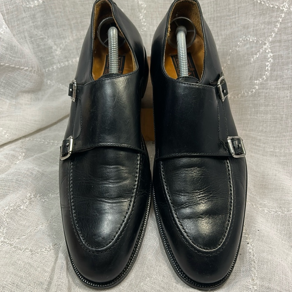 Mercanti Florentini made in Italy leather sleek buckle shoes